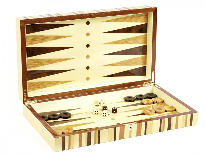 (image for) Bello Games Collezioni - Stefanelli Luxury Wooden Backgammon Set from Italy - Click Image to Close